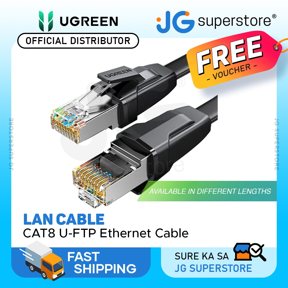 [CLEARANCE] UGREEN CAT8 U-FTP Ethernet Cable Pure Copper 30AWG, 2000