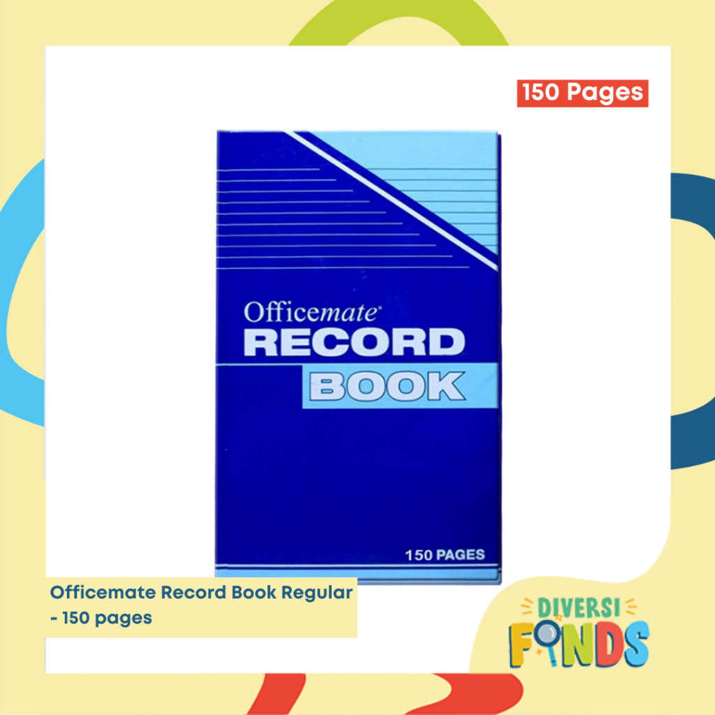 1 pc Valiant or Officemate Record Book Junior / Big Size 150pgs