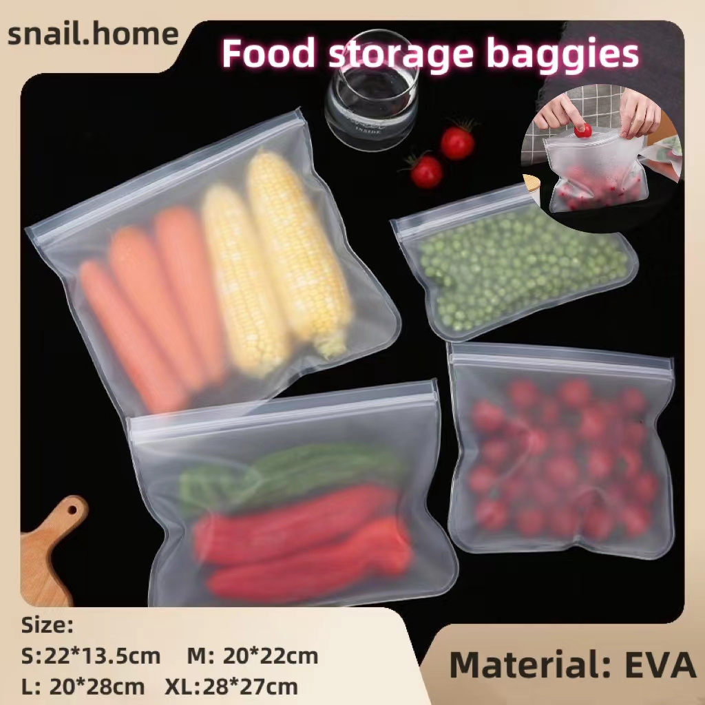 Reusable PEVA Food Storage Bags/Silicone Leakproof Material Kitchen