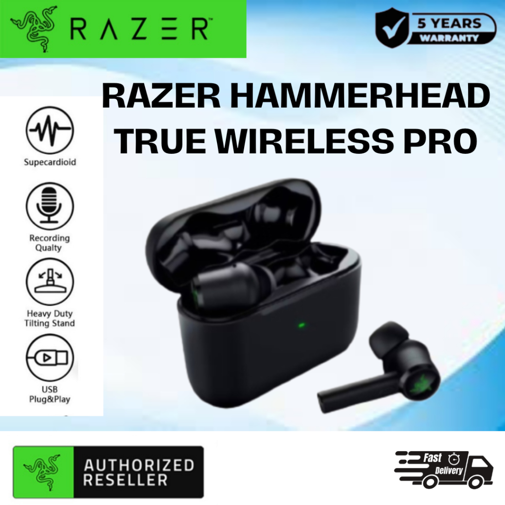 Razer's Hammerhead Pro HyperSpeed Earbuds Are Optimized for Gamers