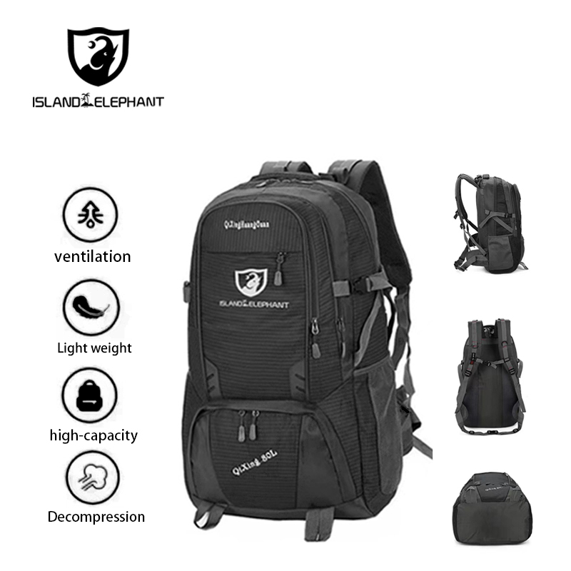ISLAND ELEPHANT Travel Backpack 80L Hiking Bag For Men High Capacity