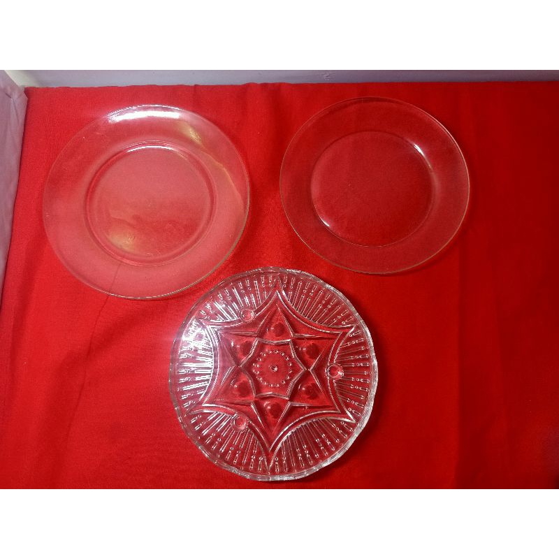 Assorted Vintage Clear Glass Plates For 145 Each T29 Shopee Philippines