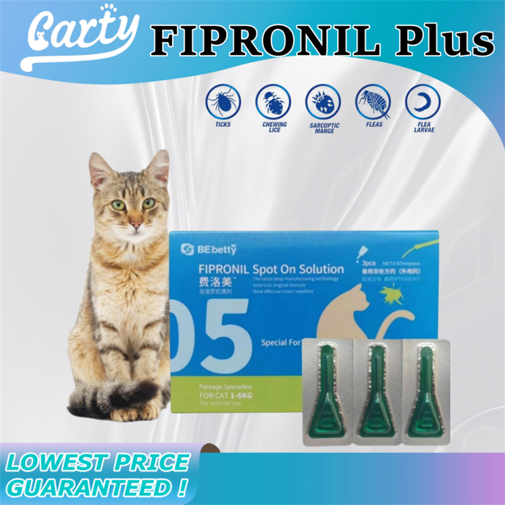 FIPRONIL Plus Spot On Solution Flea & Anti Tick Treatment for Cats (1
