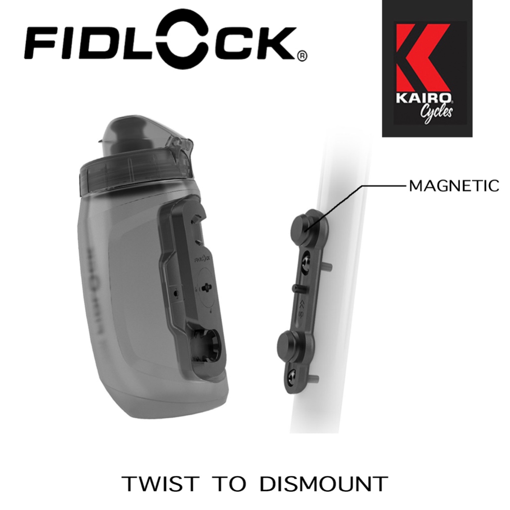 Fidlock Twist Water Bottle smoked Cageless for downhill
