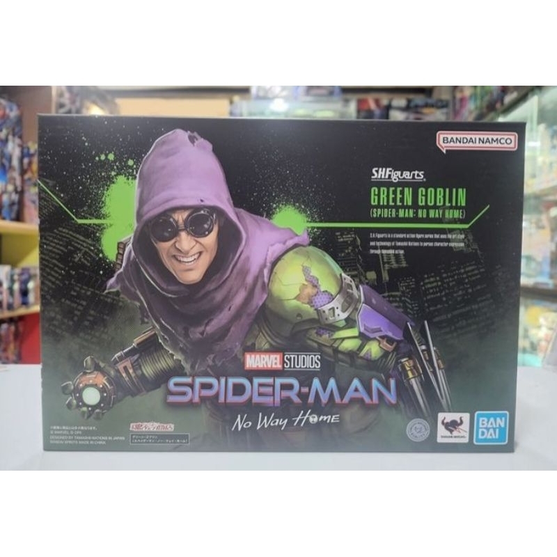 S.H. Figuarts Green Goblin (Goblin Verde) Da Spider-Man: No Way Home, Figura 15 Cm Con Aliante E Accessori