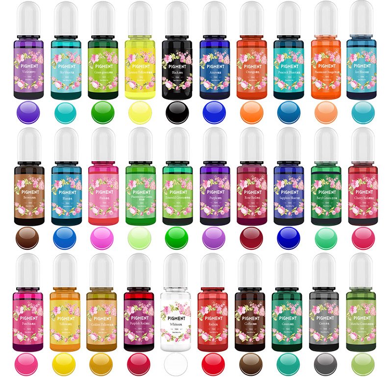 Resin Pigment 30 Colors Epoxy Resin Dye Liquid Epoxy Resin Colorant for ...