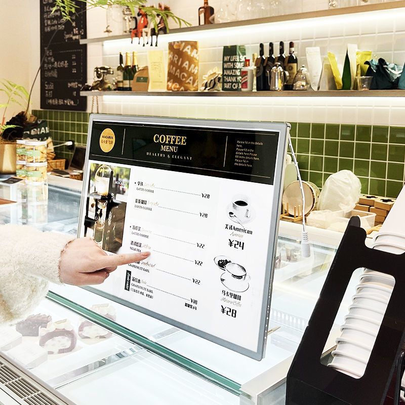 LED light box menu board restaurant led menu board display for milktea ...