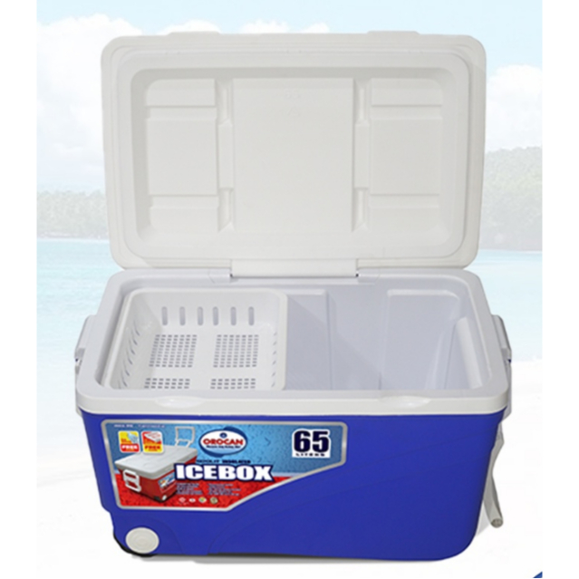 65 LITERS OROCAN ICE BOX with WHEELS and Ice cooper Insulated Cooler