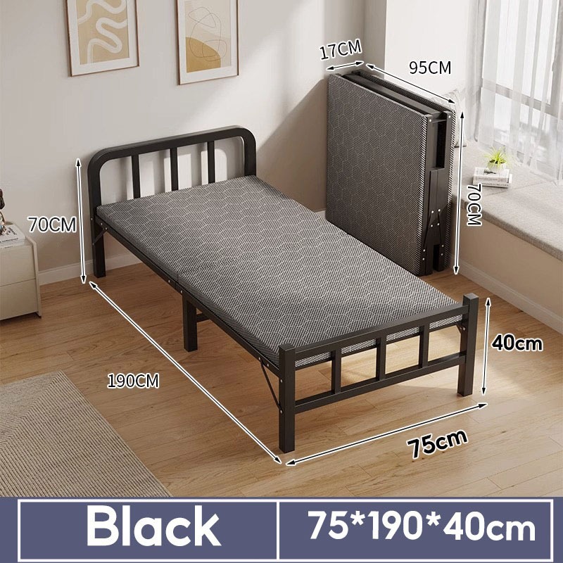 Metal Foldable Bed Folding Bed Double/Single Bed Frame Shopee Philippines