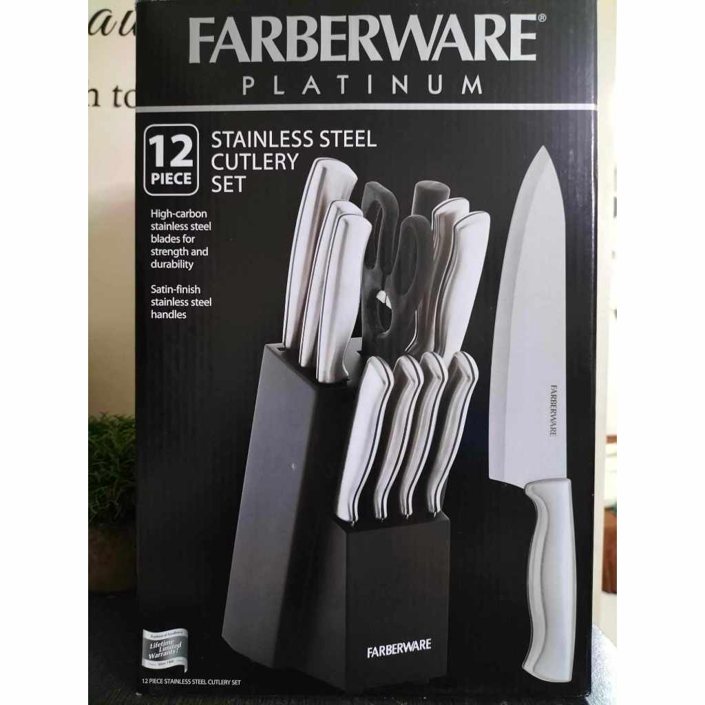Original Farberware Platinum Stainless Steel Cutlery Set Knife Set 12