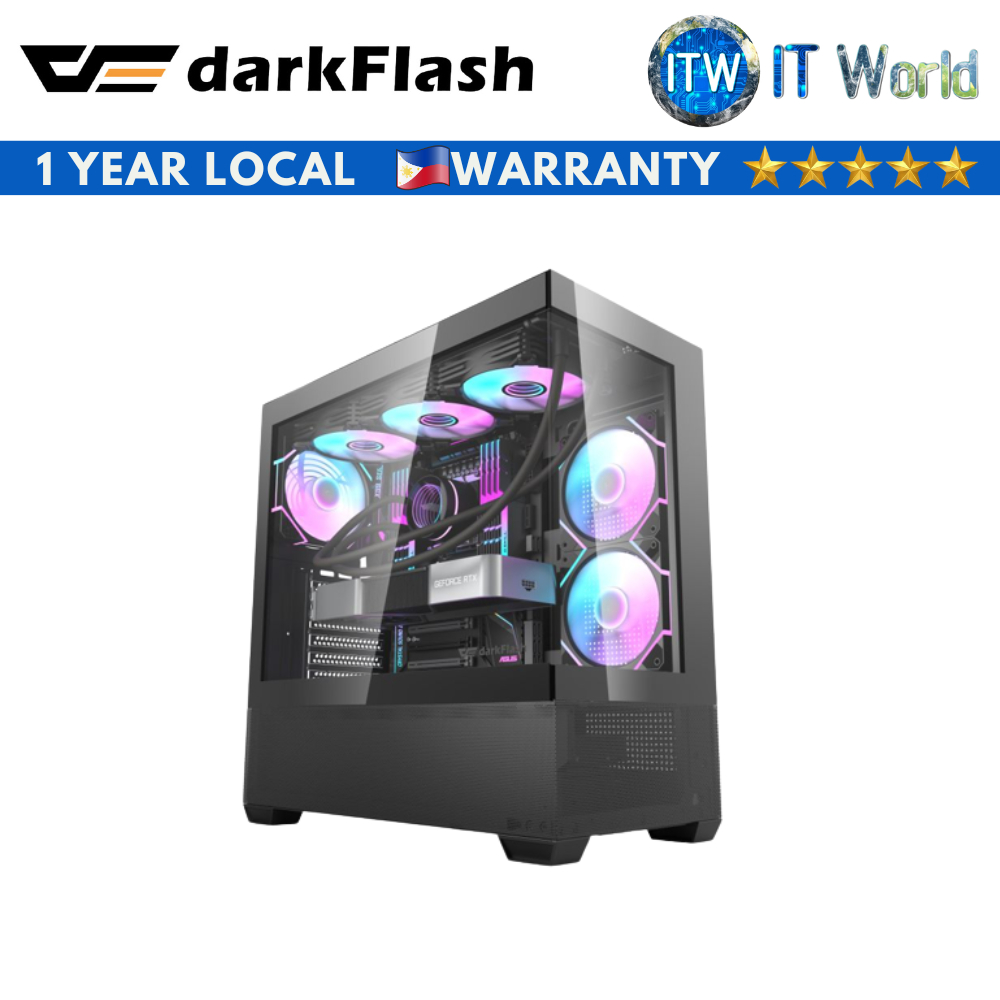 Itw | Darkflash DS900 Air Tempered Glass ATX PC Case (Black | White ...