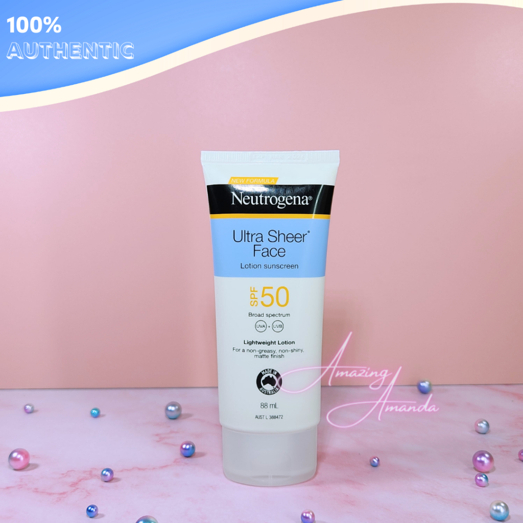 Neutrogena Ultra Sheer Face Lotion Sunscreen Spf50 85ml 88ml Shopee