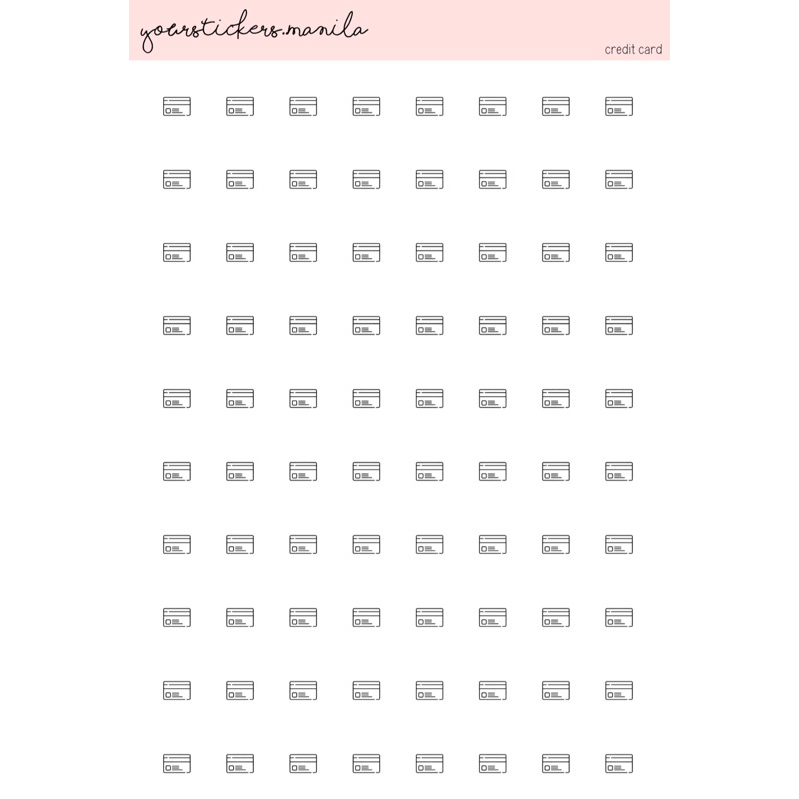 Planner [micro icons] Stickers - Credit Card | Shopee Philippines