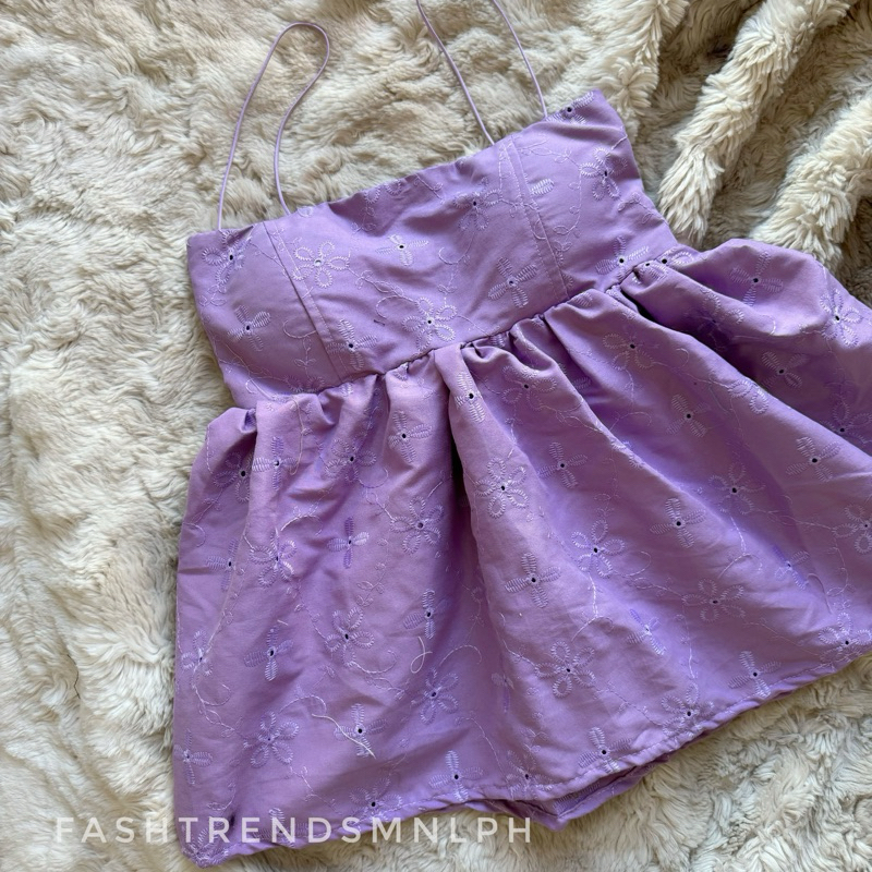 BANGKOK EYELET PADDED TOP | TUBE BLOUSE W/ STRINGS | Shopee Philippines