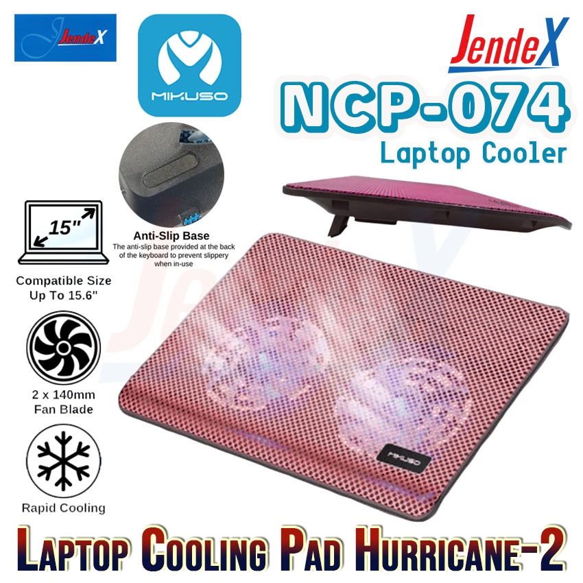 MIKUSO NCP074 Dual Fan Laptop Cooling Pad Hurricane2 Notebook LAPTOP