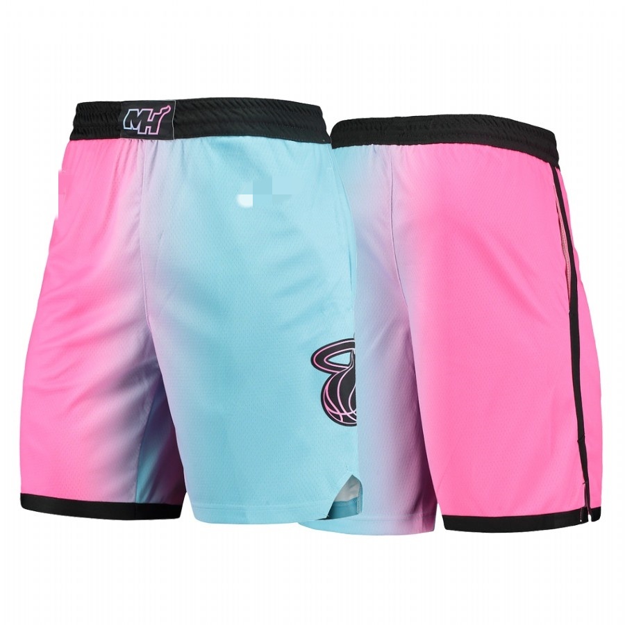 Miami Heat 2020 21 City Edition Swingman Shorts Pink Light Blue