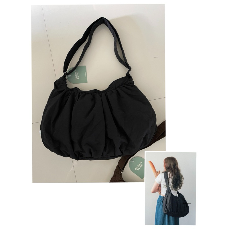 Good Totes Croissant Bag - Große Halbmond Umhängetasche, Wasserdicht, Nylon, 5 Farben