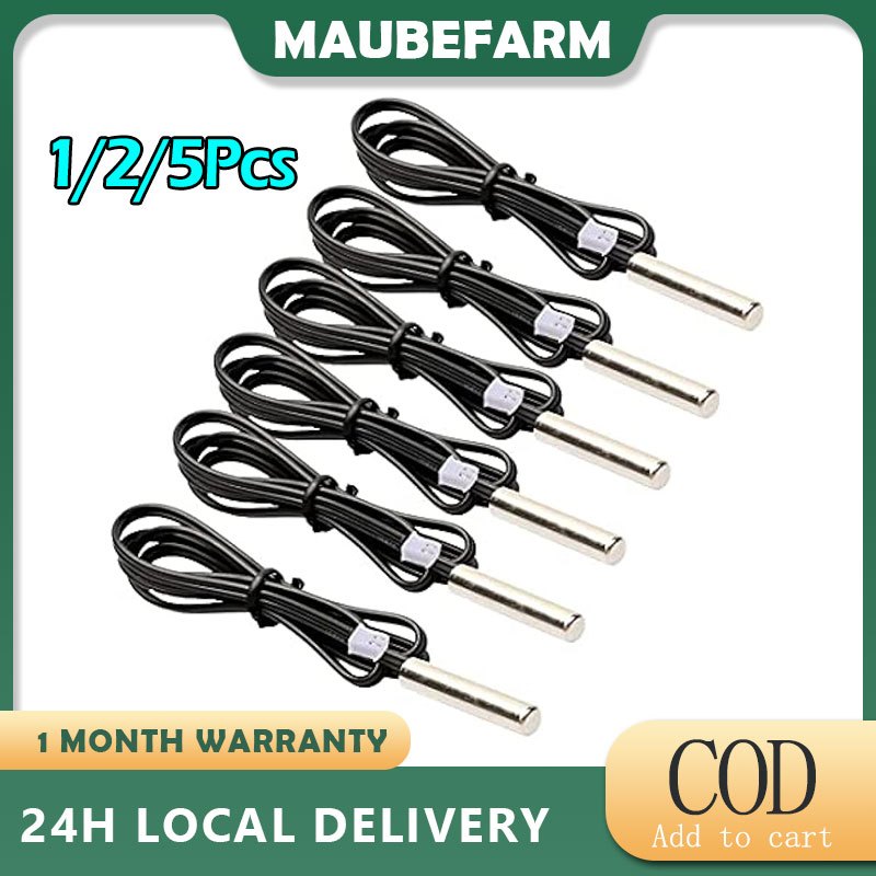 View of 1/2/5Pcs NTC Thermistor Temperature Sensor Waterproof Temperature ...