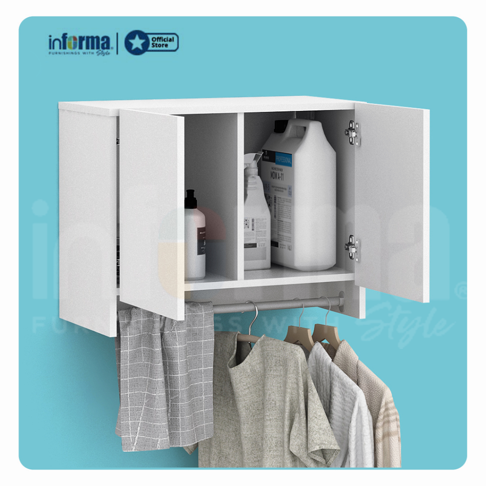 Informa Wooden wall shelved Storage wall shelves Washing machine ...