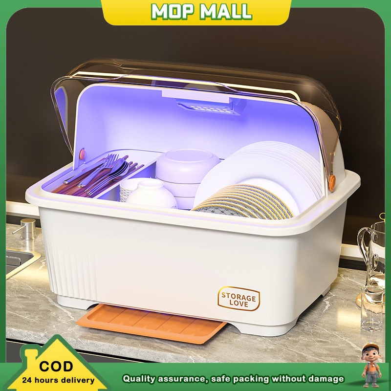 Dish Rack with Cover Tableware Disinfection Dustproof insectproof