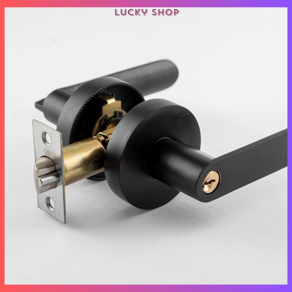 DENCO LEVER LOCKSET (DC600) BK (JLUCKY) | Shopee Philippines