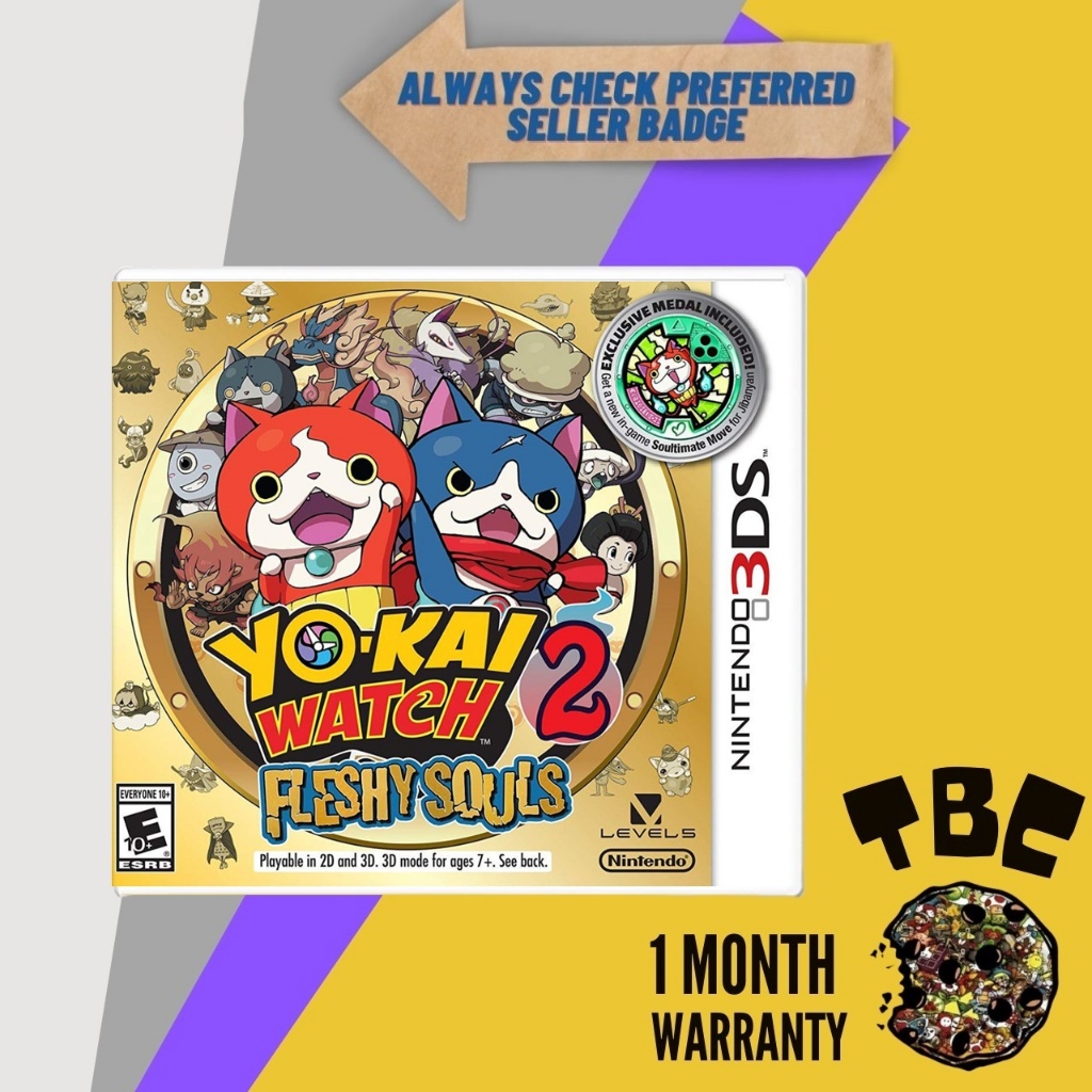 Yokai Watch Yo Kai Watch 2 Fleshy Souls Nintendo 3ds Us Shopee Philippines