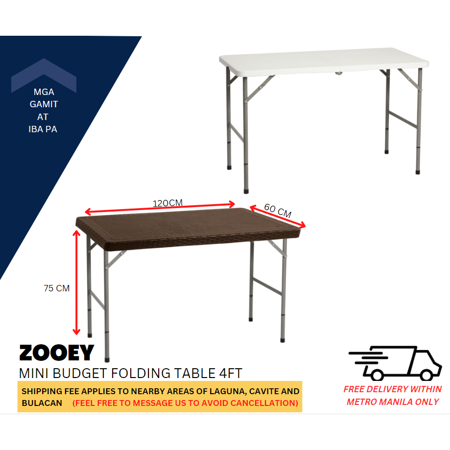 ZOOEY MINI BUDGET FOLDING TABLE 4FT Shopee Philippines