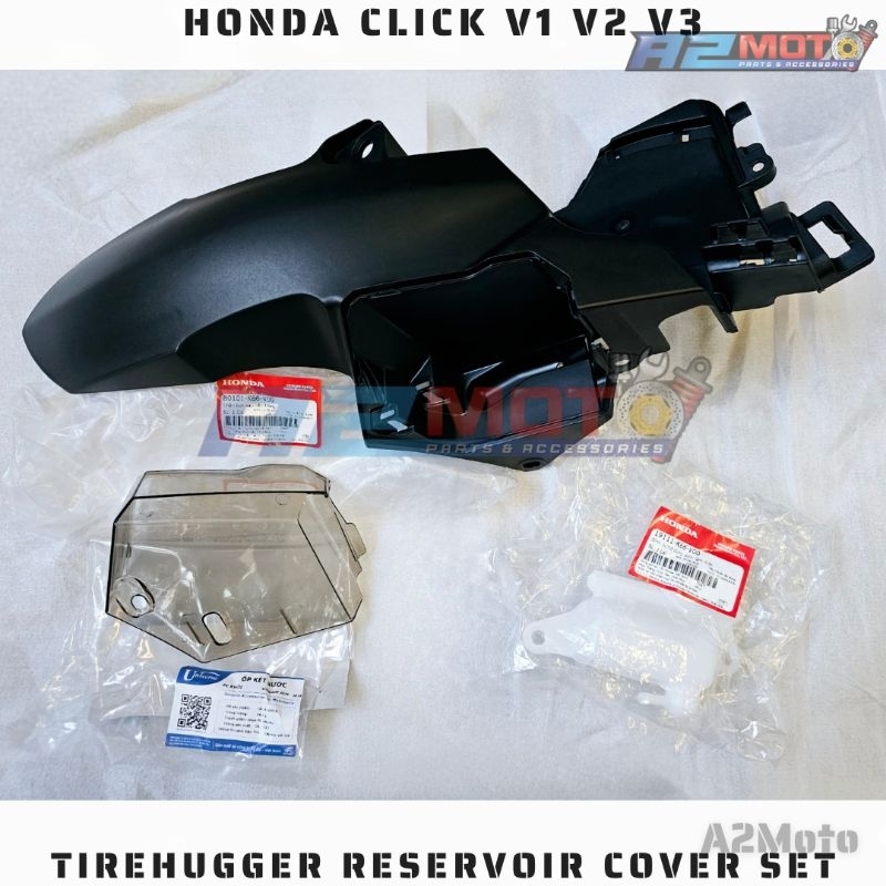 Honda Click Tire Hugger Rear Fender Mud Guard Reservoir Coolant Cover Shopee Philippines