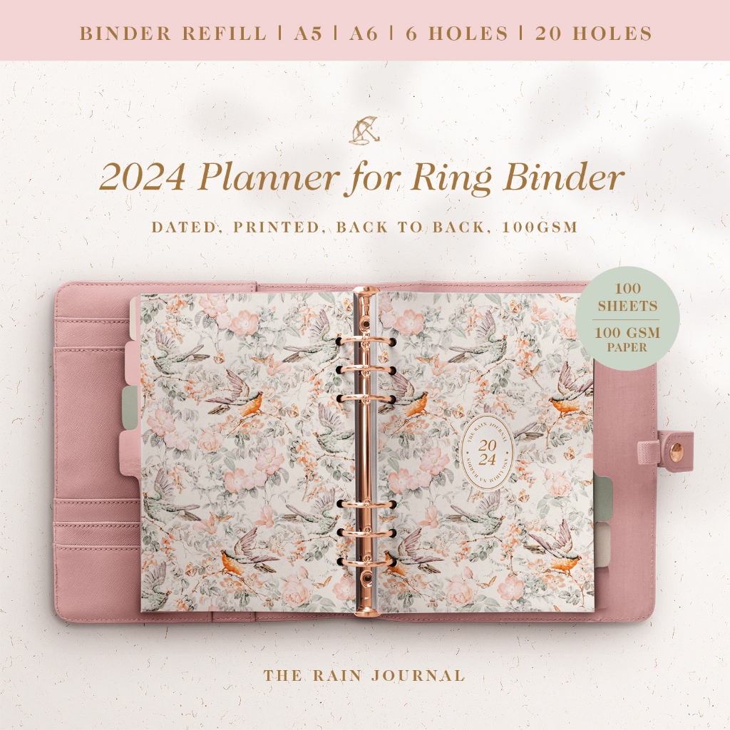 Kinbor A5 Agenda 2024 Notebook Budget Planner Weekly Daily 136