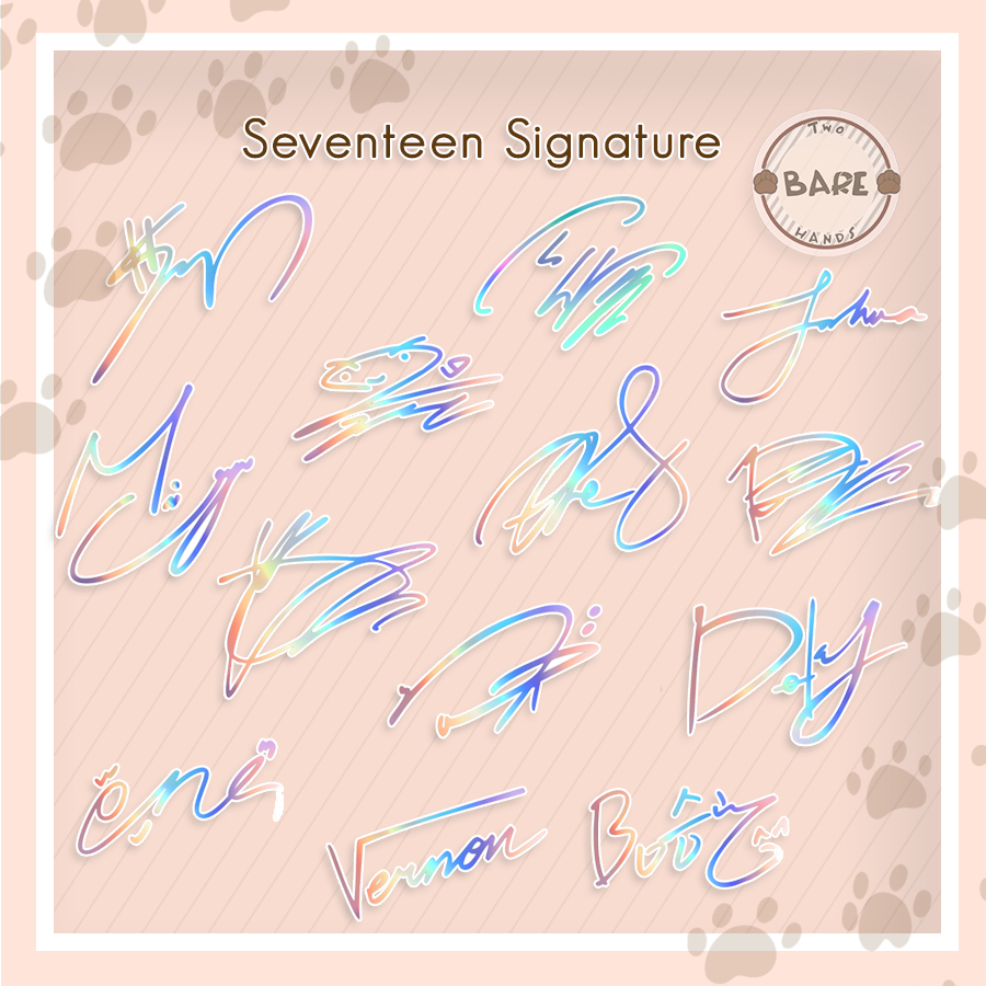 Seventeen [Signature] Decal Stickers Caratbong Carat by twobarehands ...