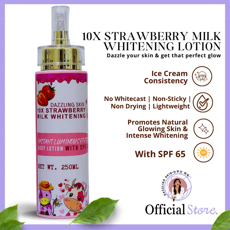 10x Stawberry Milk Whitening Body Lotion with SPF 65 Korean Skincare