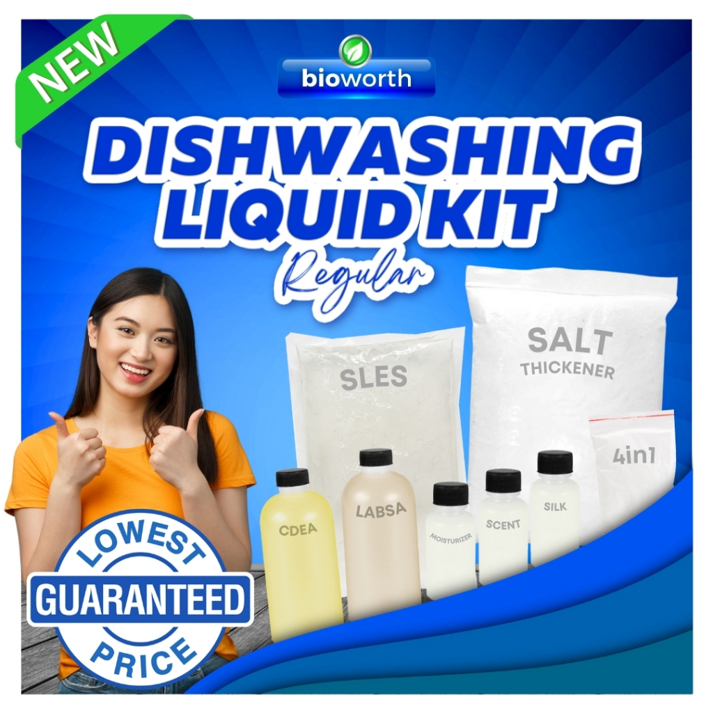 Bioworth DIY Dishwashing Liquid Kit 50L Regular Diswashing Liquid ...