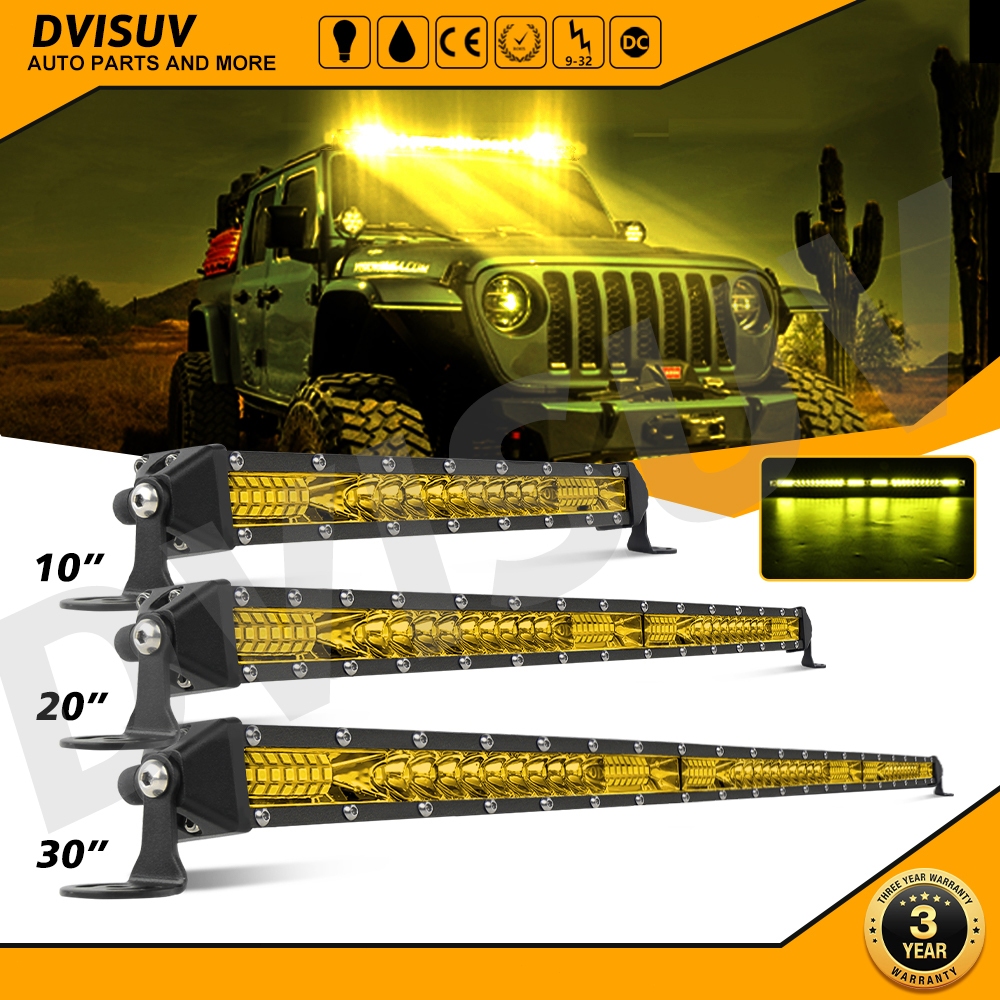 10inch~50inch LED Light Bar Yellow Car Fog Lights for 4x4 Offroad Truck ...