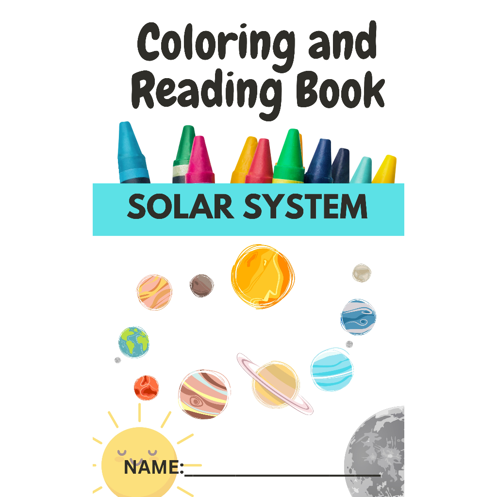 Solar System Reading and Coloring Booklet Style / Notebook Size ...
