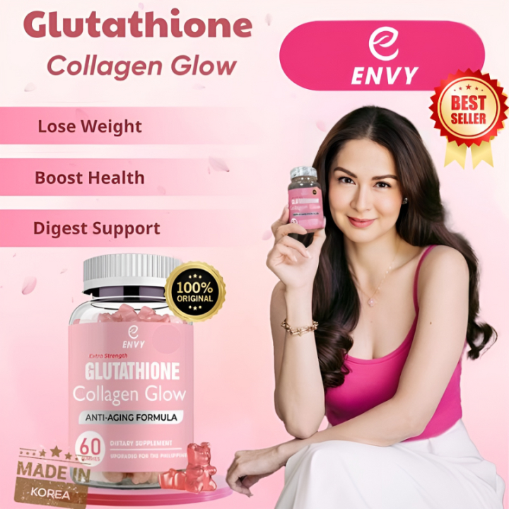 ENVY GLUTATHIONE COLLAGEN GLOW Collagen Gummies Anti-aging Skin Beauty ...