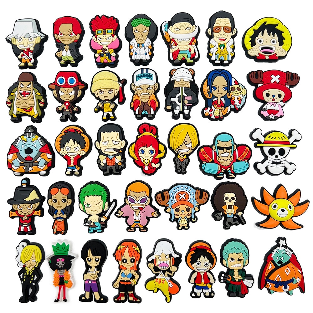 new anime cartoon jibbitz charms A collection of 50 One Piece ...