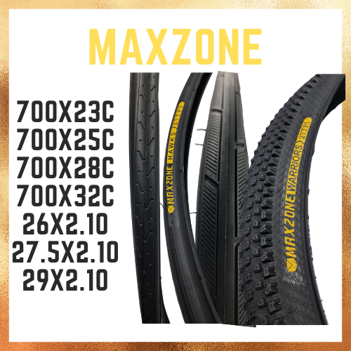 Bicycle MTB ROAD BIKE TIRES MAXZONE 700C, 26, 27.5, 29 | Shopee Philippines
