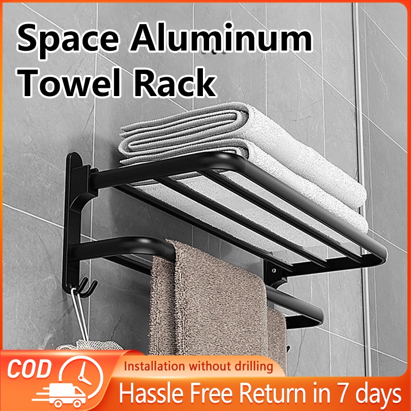 Manuyama Towel Rack Bathroom Organizer Towel Holder Bathroom Rack ...