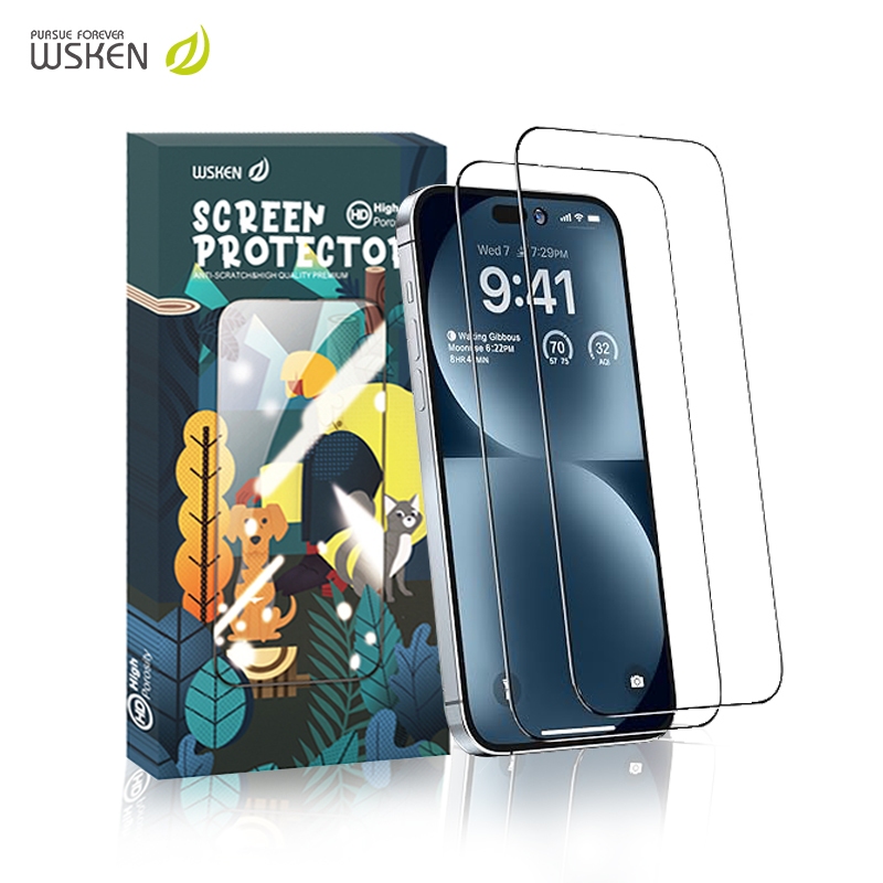 WSKEN Screen Protector for iphone 17ProMax/16roMax/15/14/13 HD