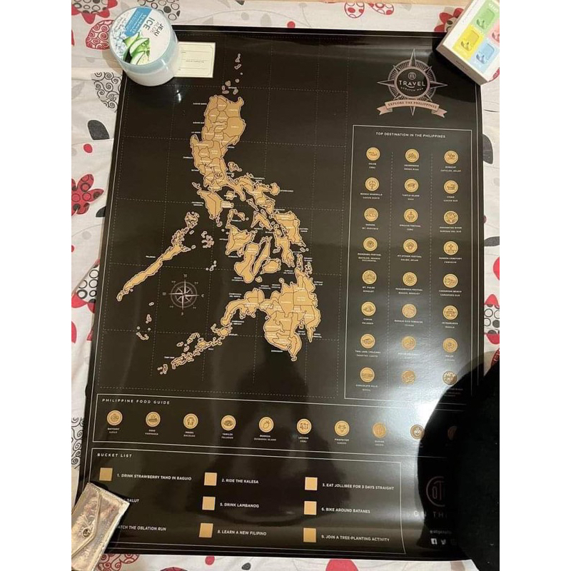 Philippines Scratch Map Shopee Philippines