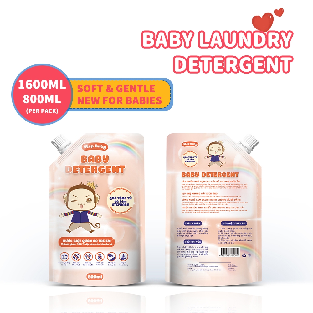 Antibacterial Baby Laundry Wash Refill Pack of 2 (800ml each) Liquid