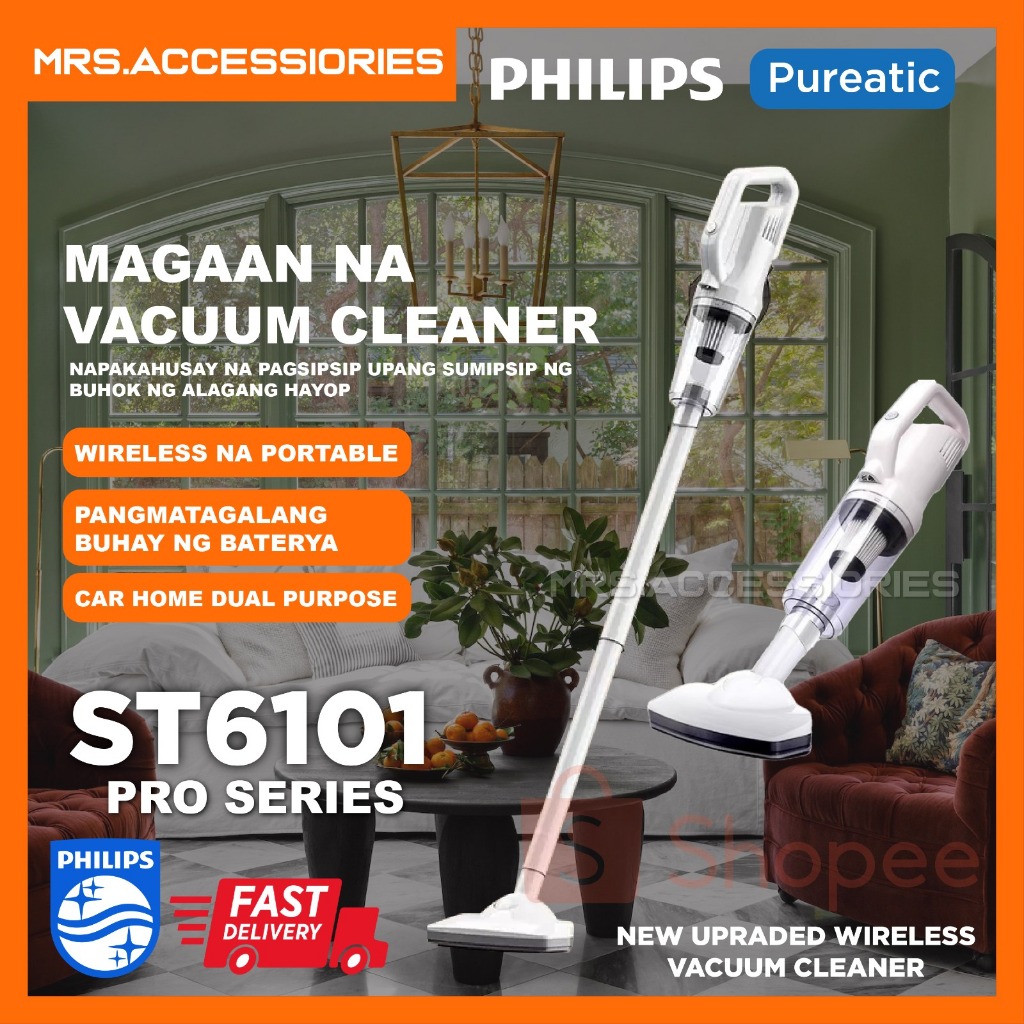 ST6101 Wireless Car Vacuum Cleaner Rechargable Cordless Car vacuum