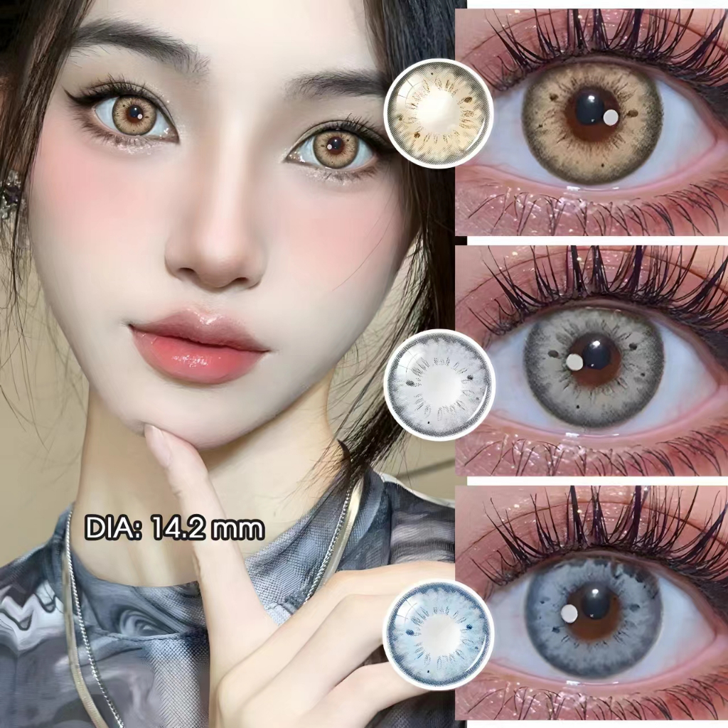 OMG series graded contact lens brown 14.2/14.5mm OMG Brown STAR Soft ...