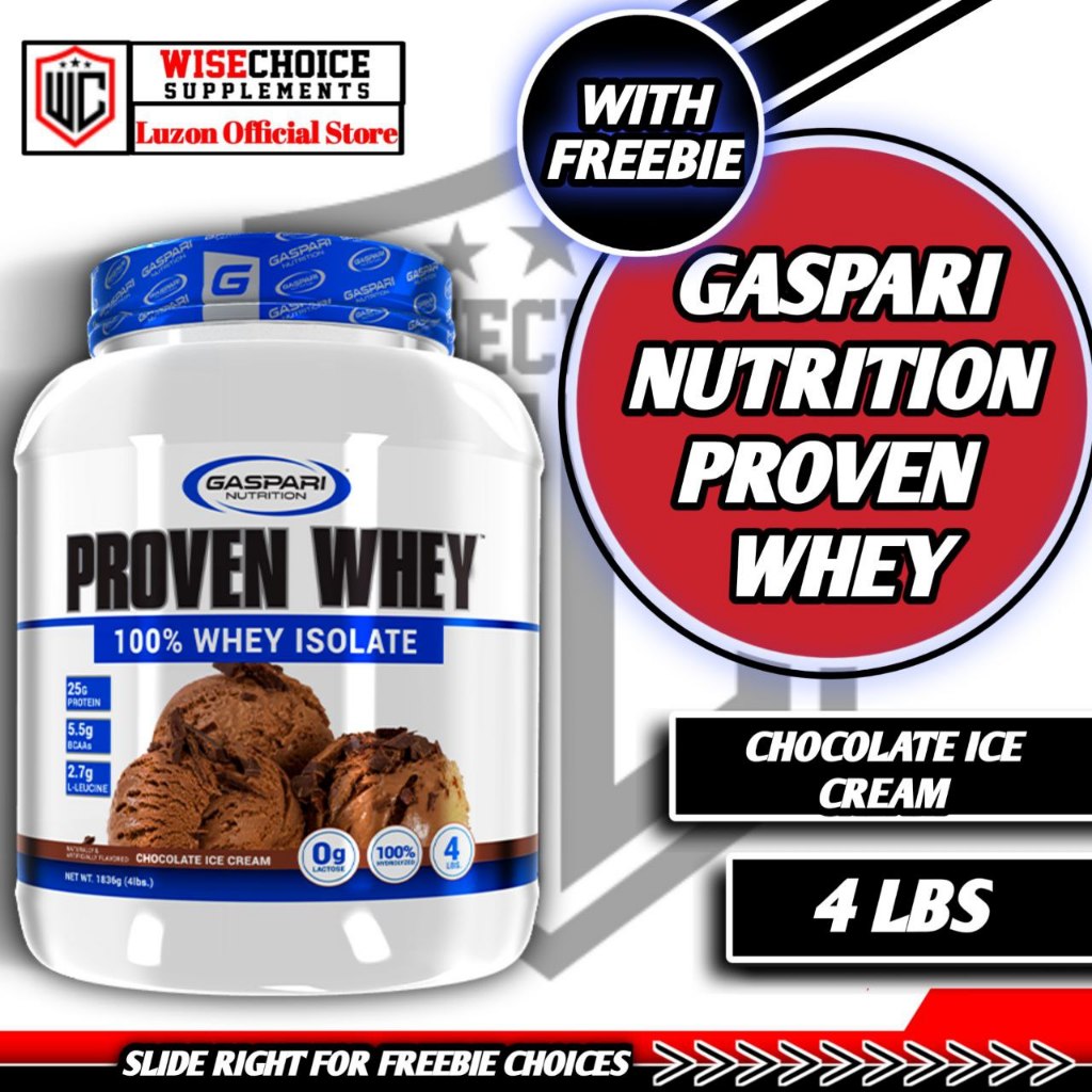 Gaspari Nutrition Proven Whey 4 Lbs Chocolate Ice Cream W Free Shaker Shopee Philippines