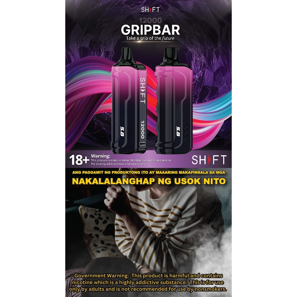 S.B GRIPBAR 12000 PUFFS WITH FREE SHFT LANYARD INSIDE FOR ADULTS 18 ...