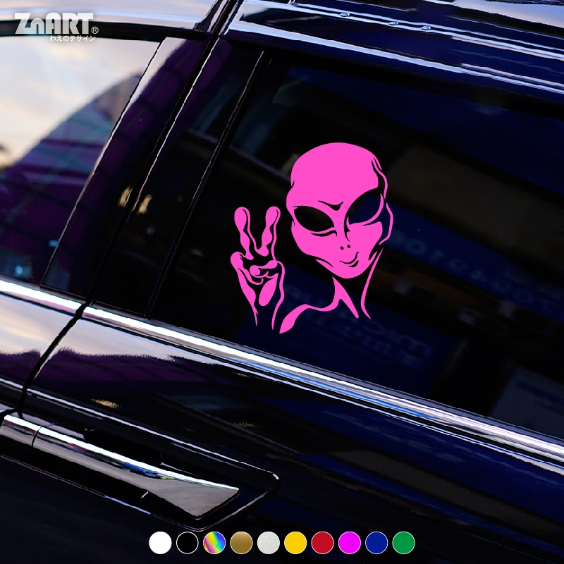 Space Alien Classic Automobile Stickers for Car Windows and Motorcycle ...