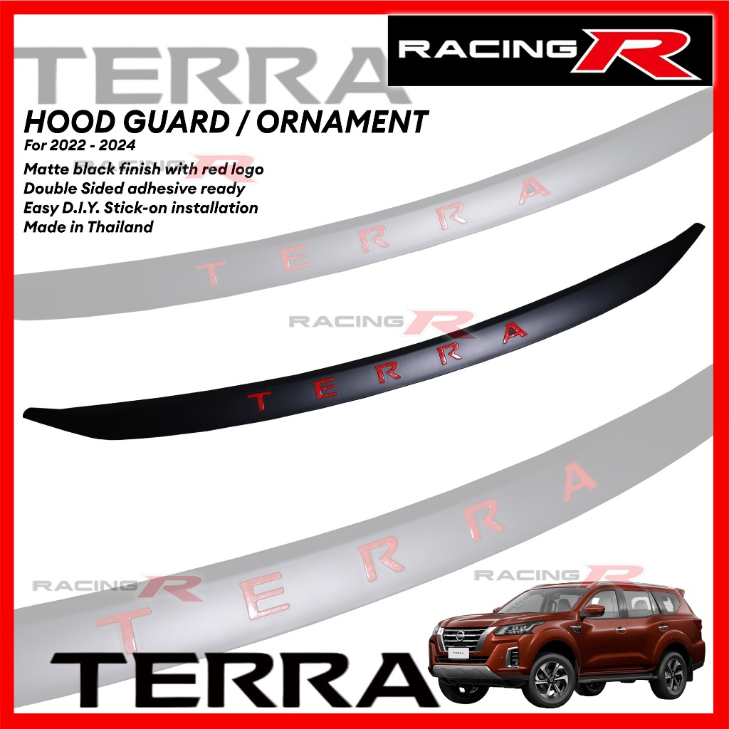 Nissan Terra 2022 2024 OEM Hood End / Hood Lip / Hood Guard Black red