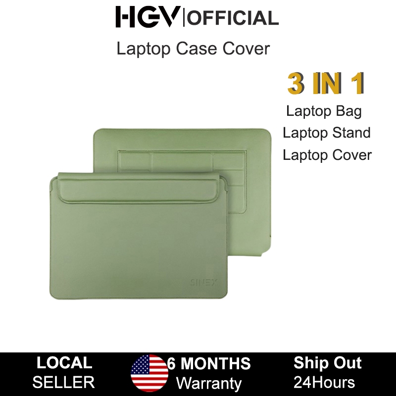 HGV 13'' PVC Ultra Slim Laptop Case Cover Nonslip 3 In 1 Multifunction