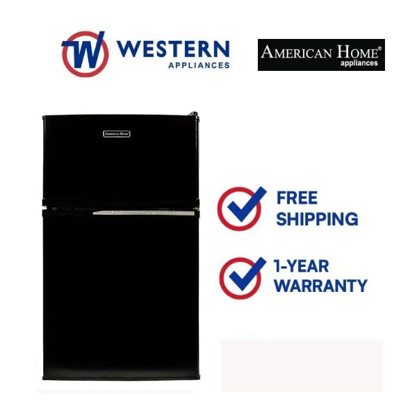 American Home ABRB882D 3.2cuft Two Door Personal Refrigerator Shopee