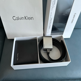 Calvin Klein SET: Belt, Wallet Set BLACK (ORIGINAL)